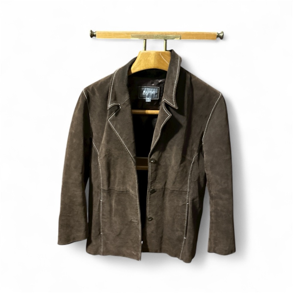 Wilsons Leather Rich Brown Suede Jacket